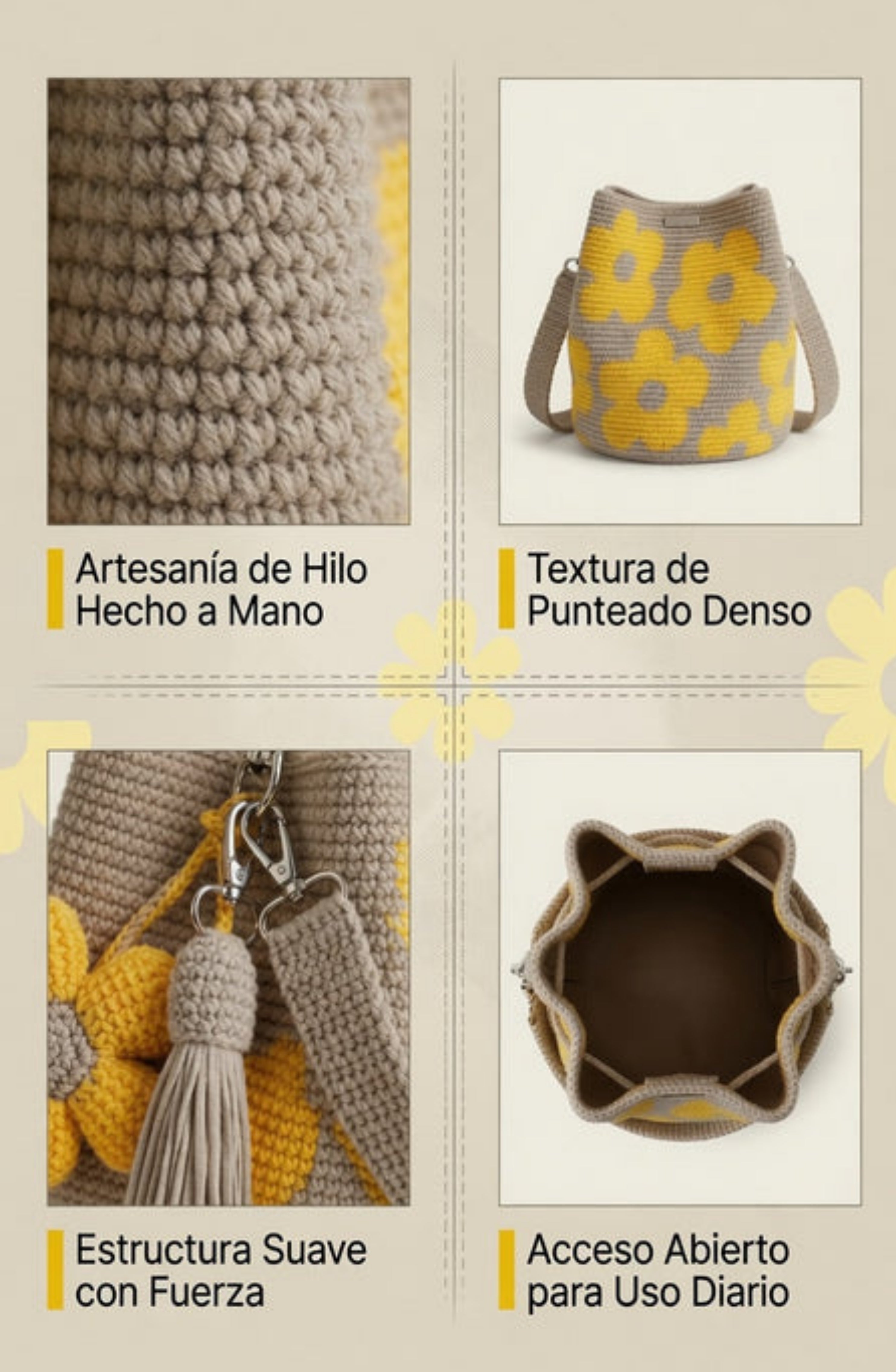 Bolso Crochet hecho a mano 🌼✨