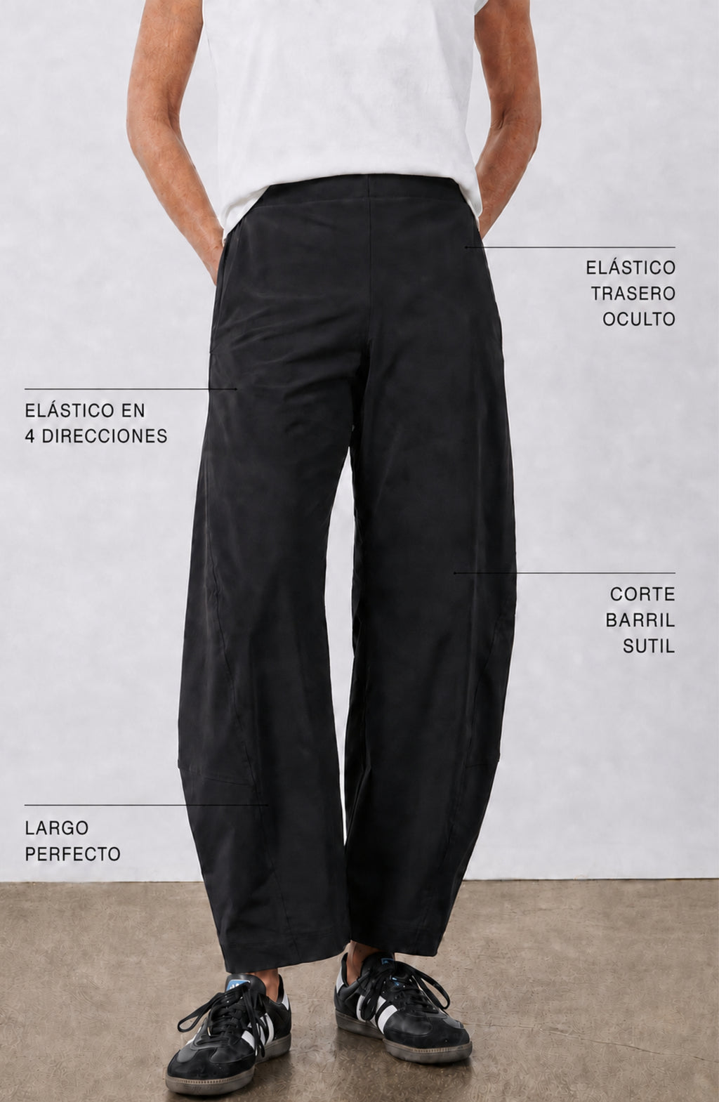 Pantalón Bruna — Barrel fit de cintura alta
