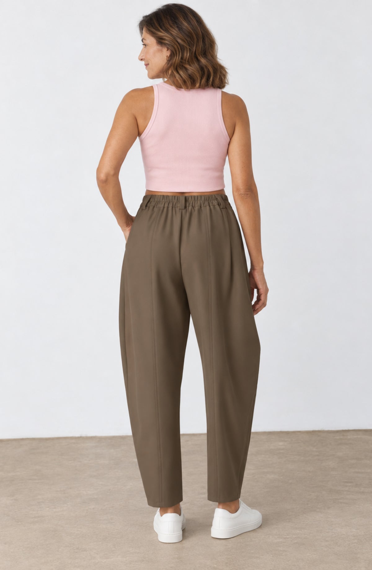 Amelia™ – Pantalón Barrel de Cintura Alta