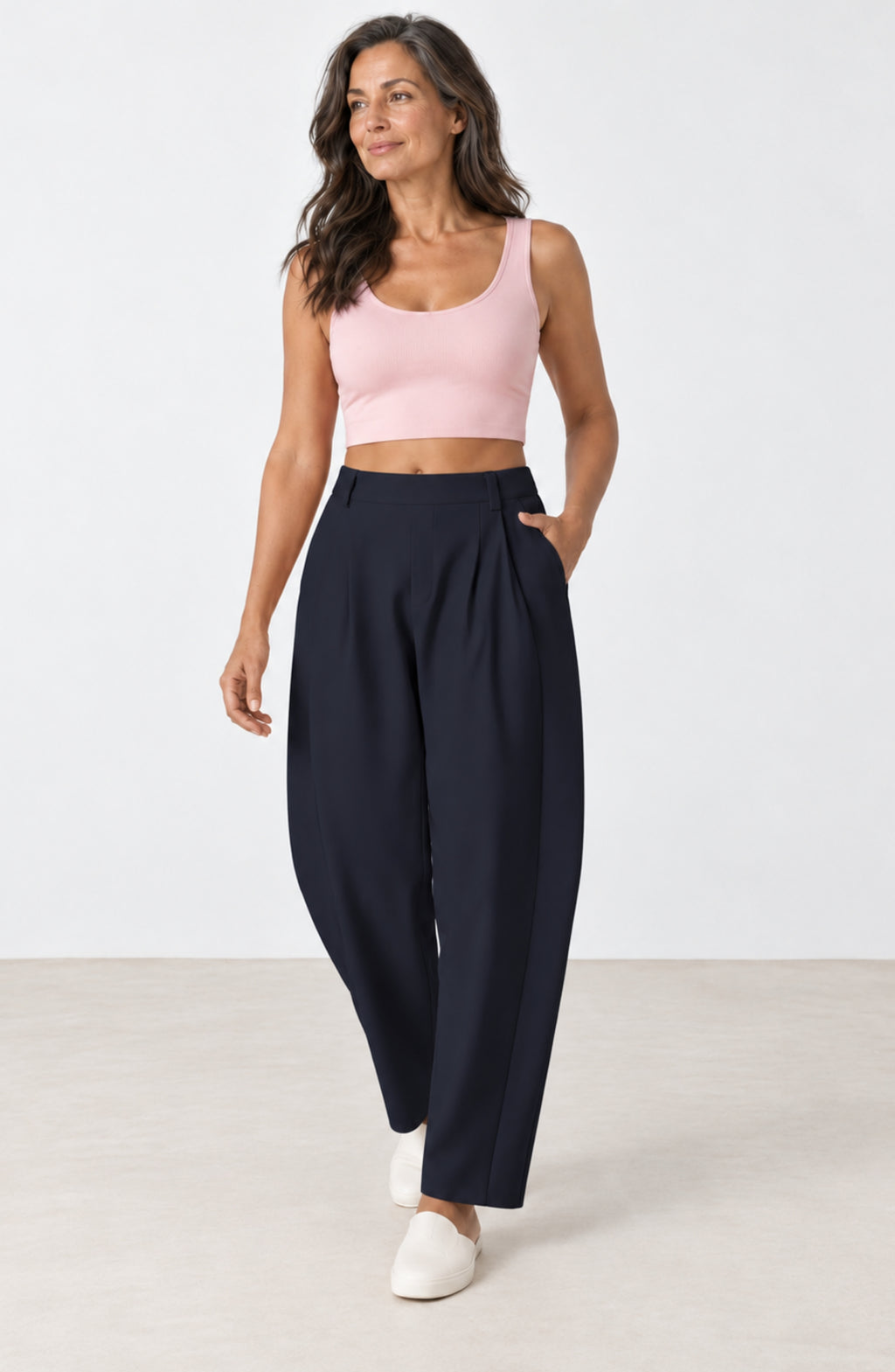 Amelia™ – Pantalón Barrel de Cintura Alta