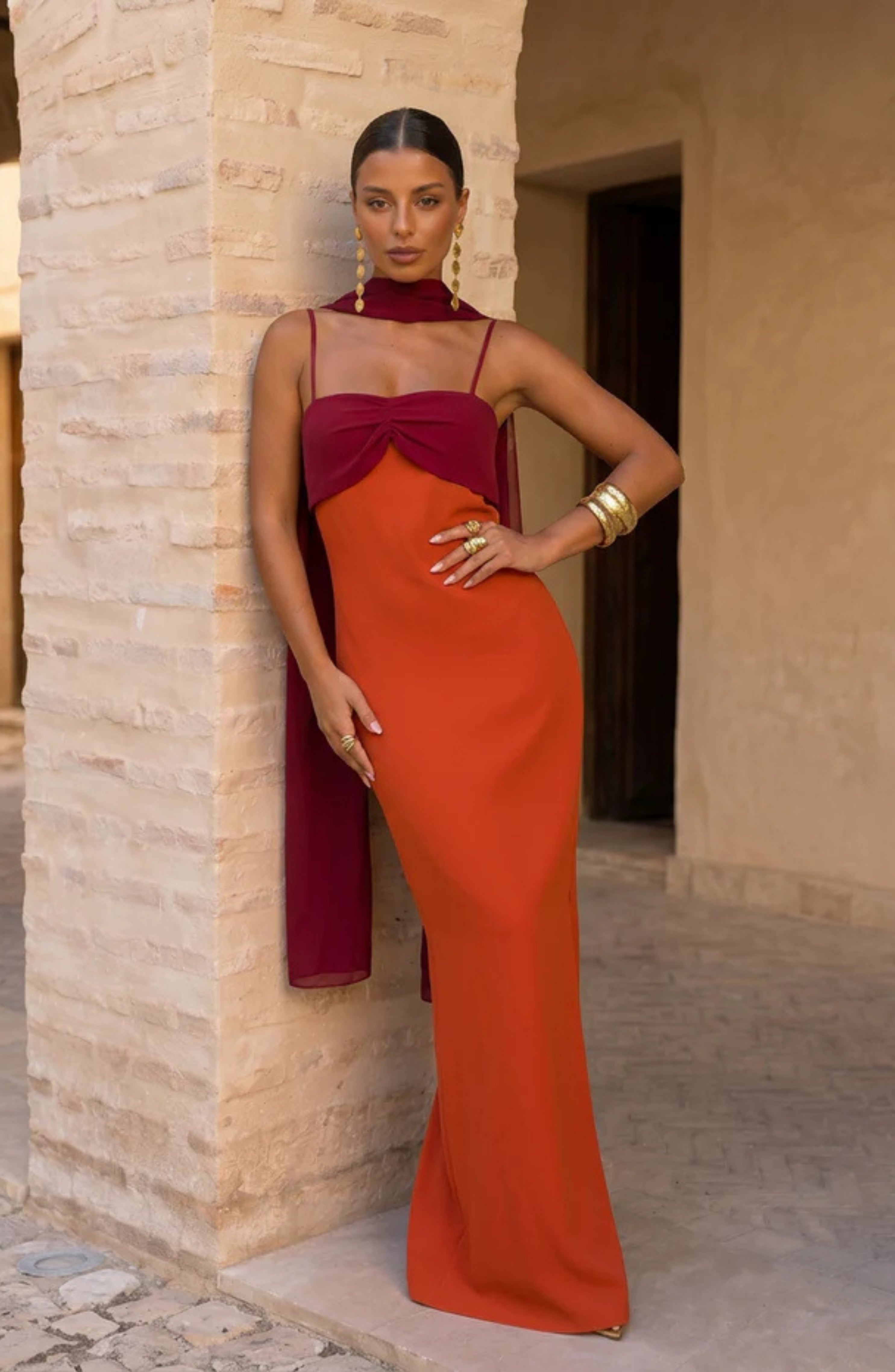 Zahara | Vestido en naranja