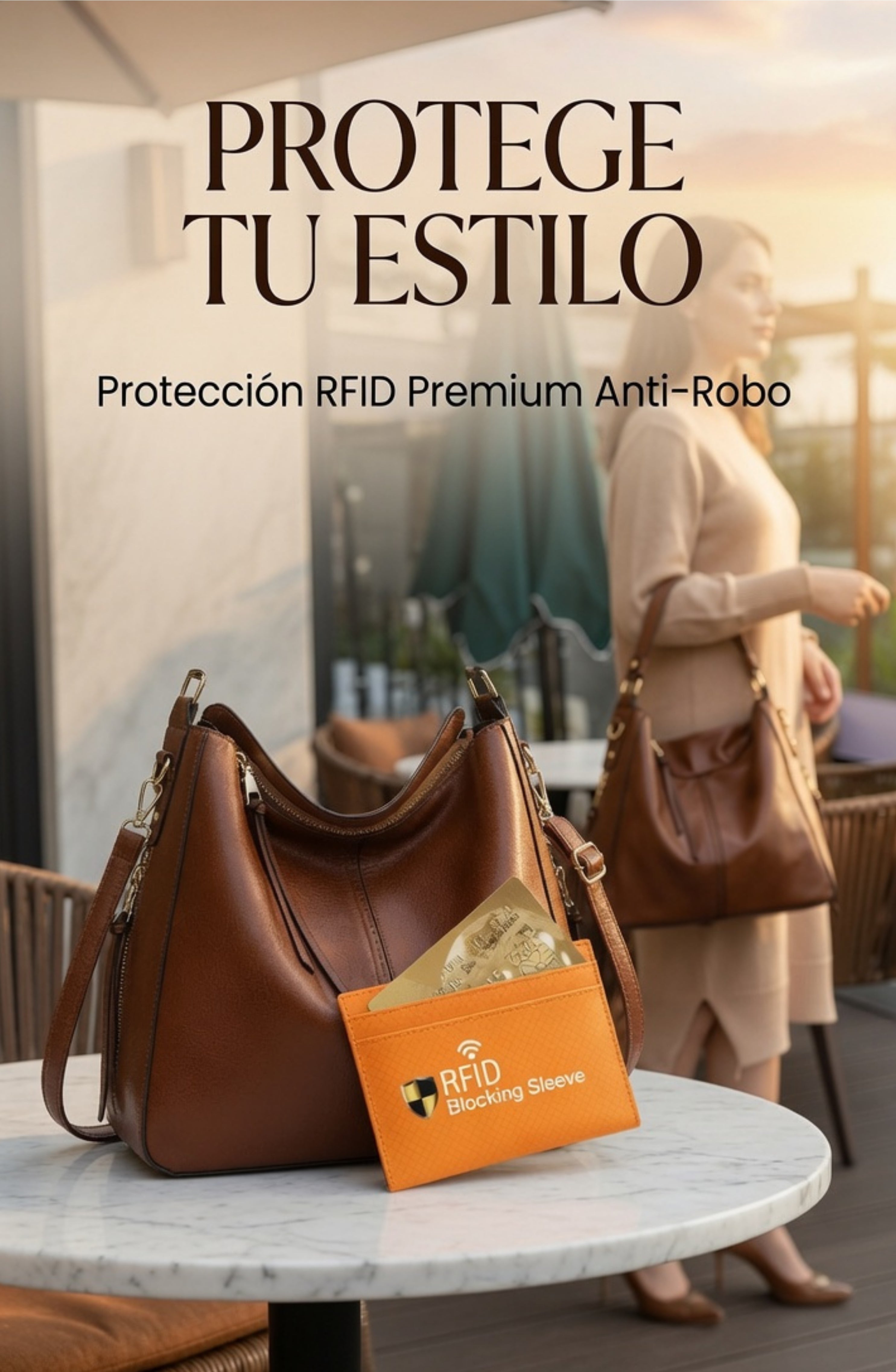 Bolso Riba - efecto piel con tarjetero Antirobo de regalo