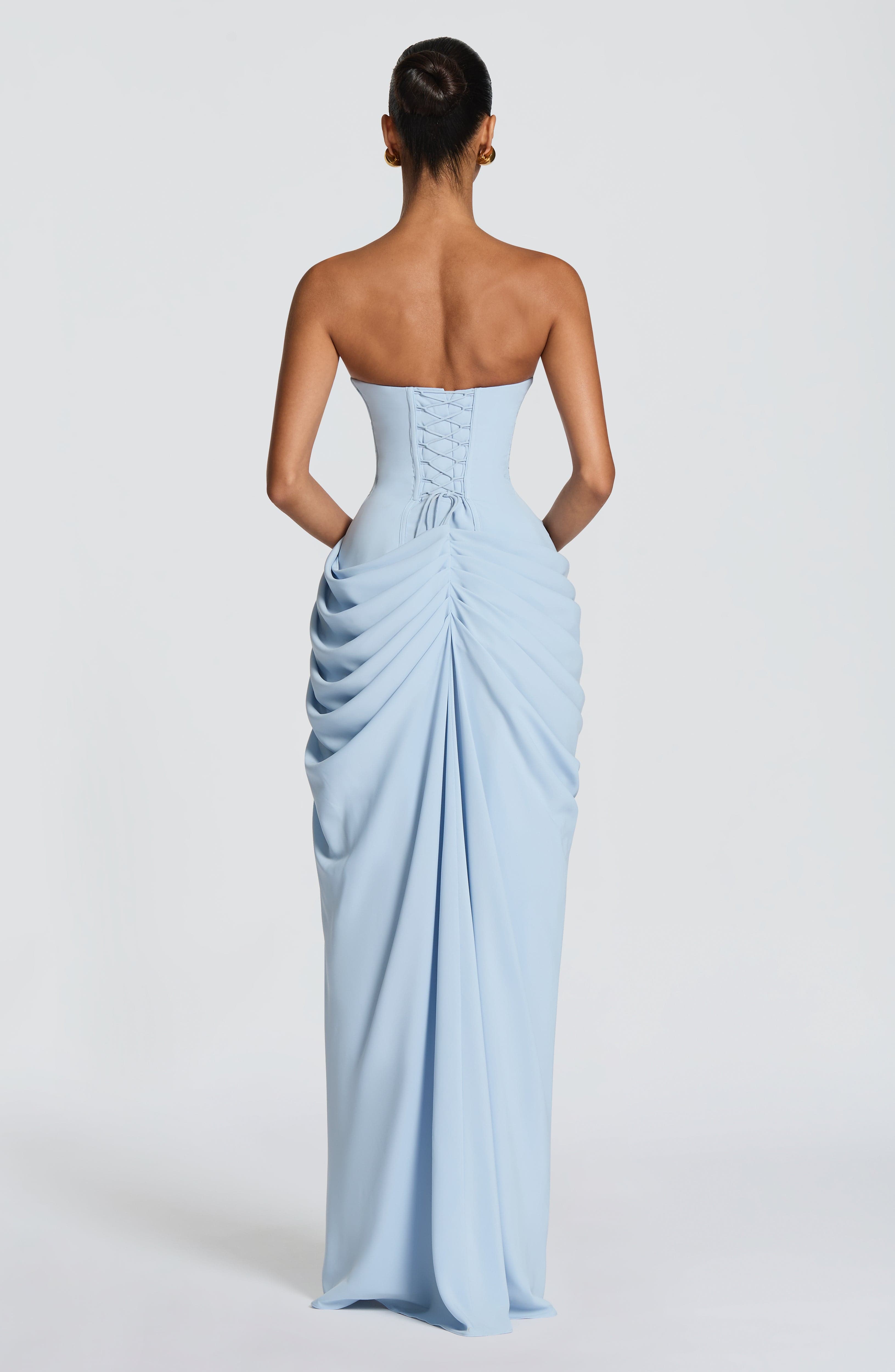 Vestido Solène - Azul Glaciar
