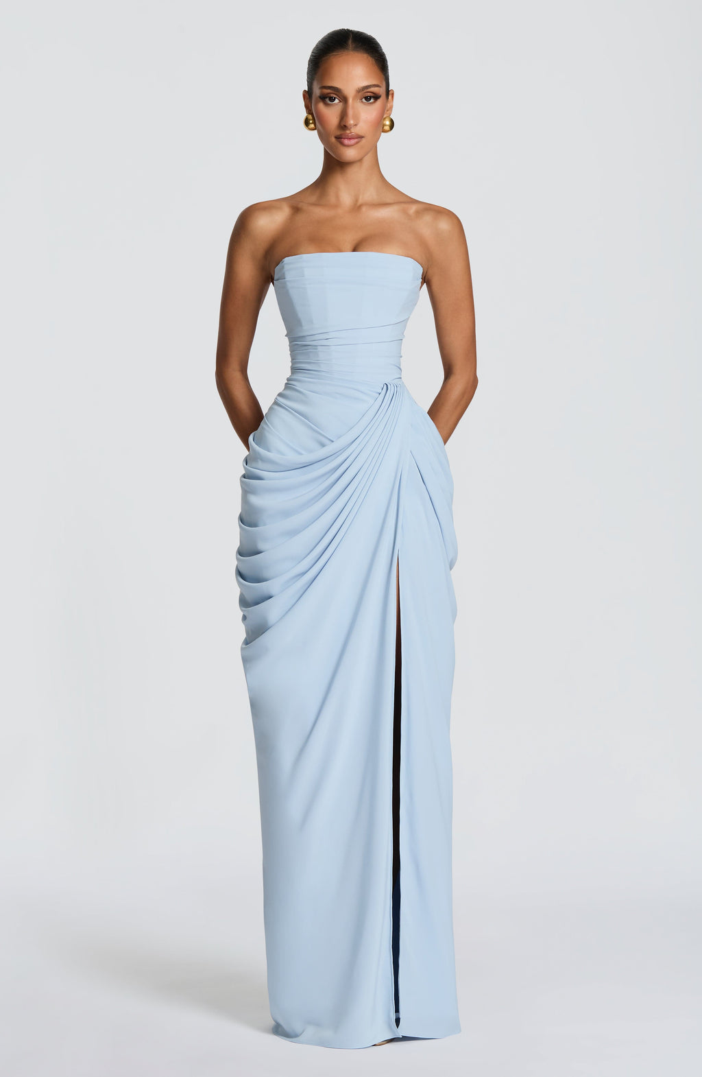 Vestido Solène - Azul Glaciar