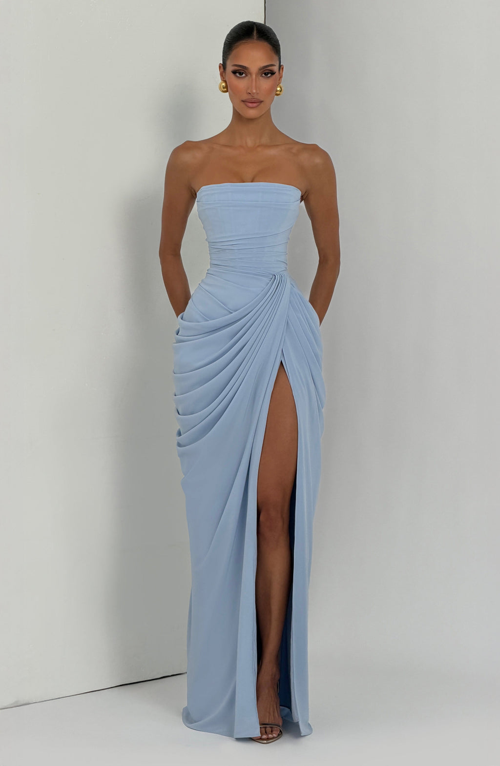 Vestido Solène - Azul Glaciar