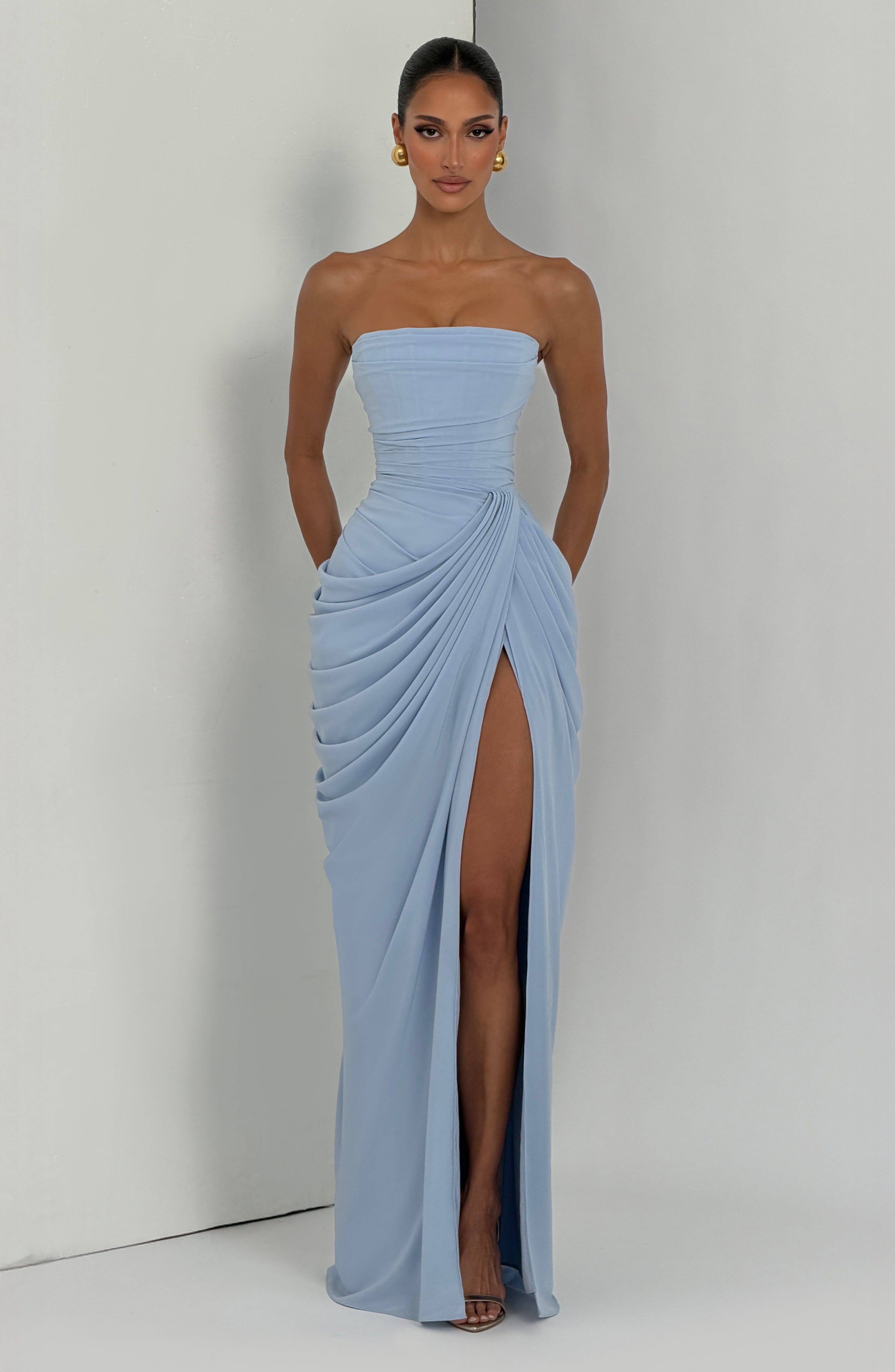 Vestido Solène - Azul Glaciar