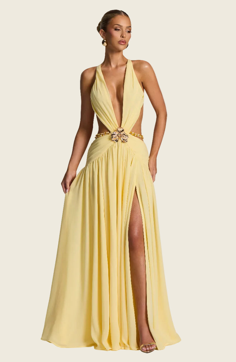 Vestido Indianna - Lemon + Regalo: Pendientes Vivi Oro