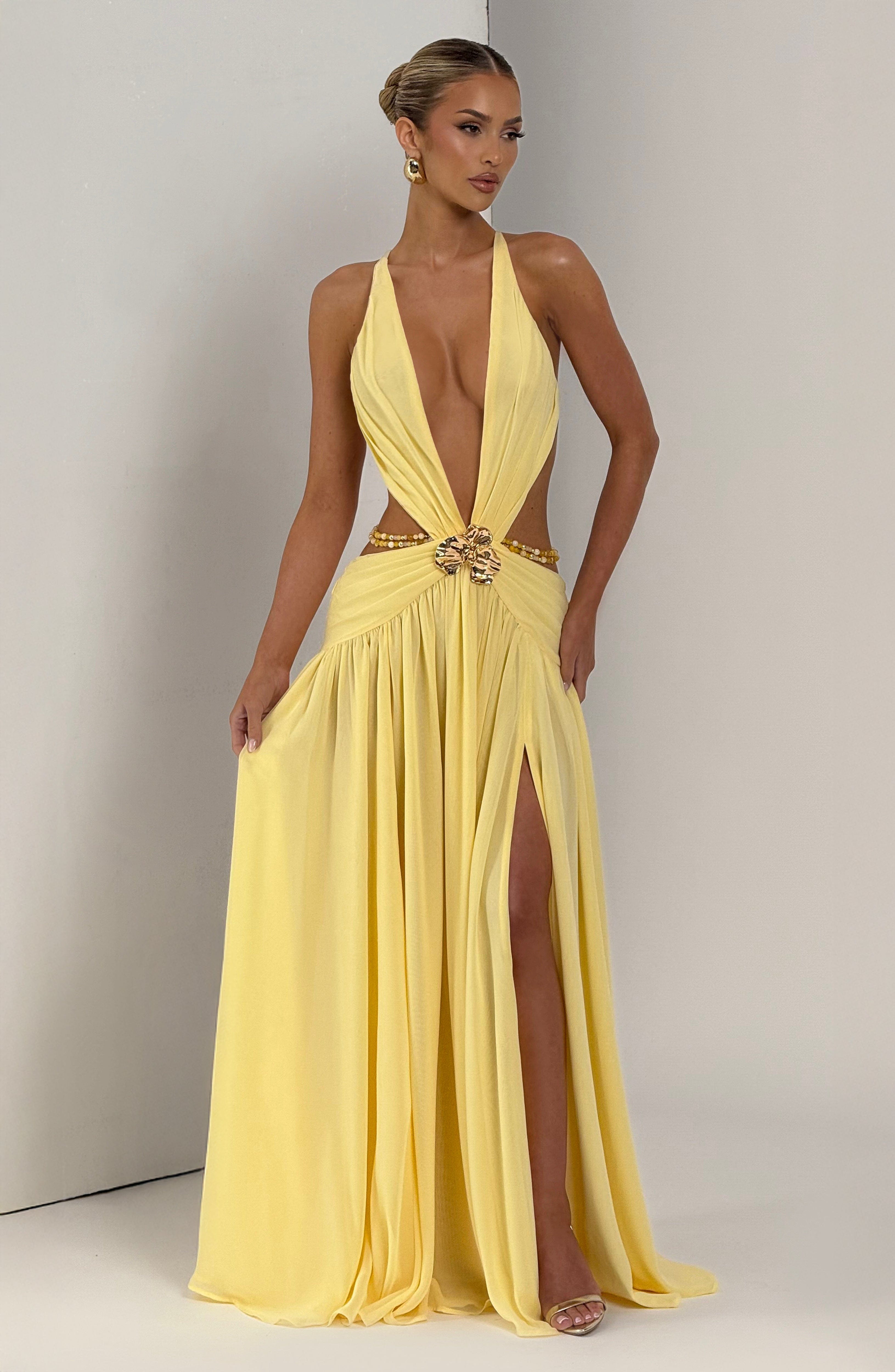 Vestido Indianna - Lemon + Regalo: Pendientes Vivi Oro